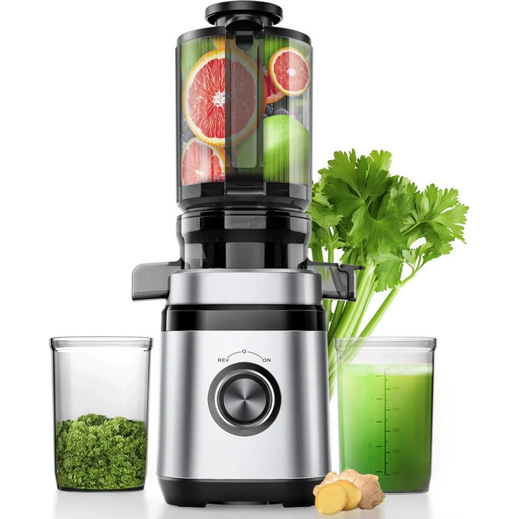ibettertec Zentrifugenentsafter, 1000 W Juicer mit zwei Geschwindigkeitsstufen, BPA-frei, Edelstahl 