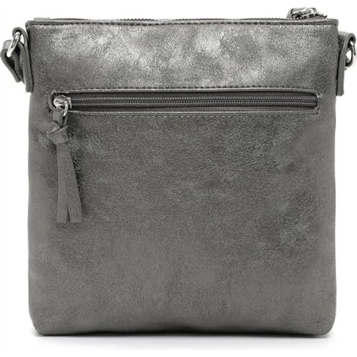 Tamaris Alessia Umhängetasche Crossover Bag, Darksilver, 22x24x3 cm, mit verstellbarem Schulterriemen und mehreren Fächern – Bild 3
