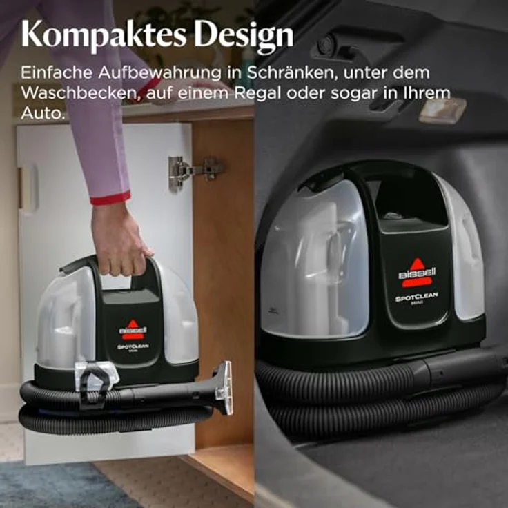 Bissell SpotClean Mini, Tragbarer Polsterreiniger mit Kabel, 12.000 Pa Saugleistung, ideal für schnelle Reinigungen im Auto, Boot und Sofa, 41491 – Bild 4