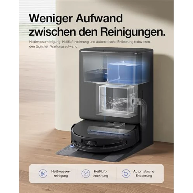ECOVACS DEEBOT T90 PRO OMNI, Saug- und Wischroboter mit 30.000 Pa Saugleistung, automatischer Moppreinigung und PowerBoost-Technologie – Bild 7
