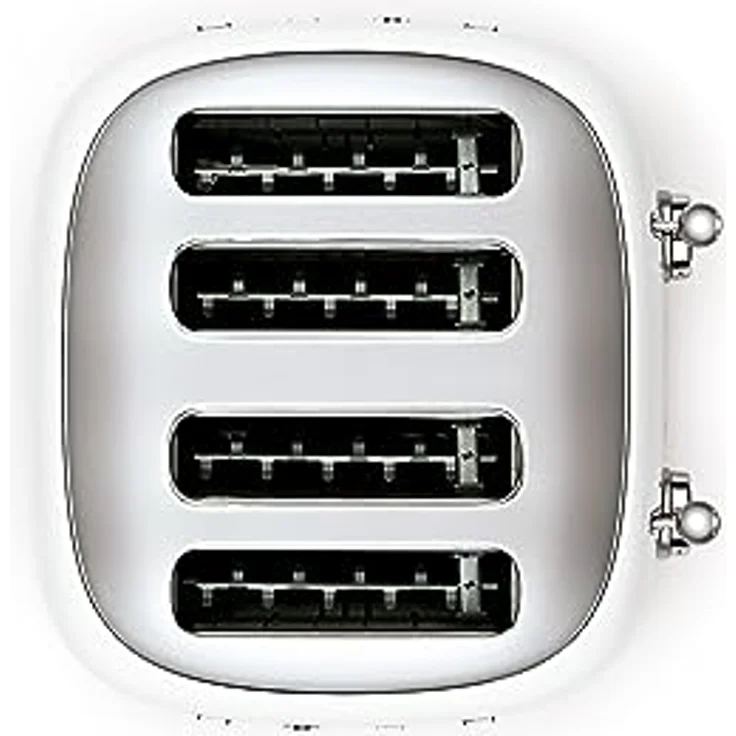 Smeg TSF03WHEU 4-Scheiben-Toaster, 2000W, 6 Bräunungsstufen, Metall, weiß – Bild 2