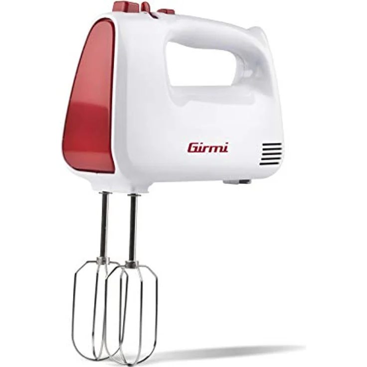 Girmi SB41 Elektrorührer, 400 W Handmixer mit 5 Geschwindigkeiten und Turbo-Funktion, Edelstahl-Rührer und Knethaken – Bild 1