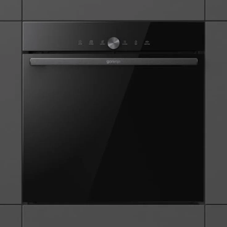 Gorenje OptiBake GO66E PIZZA350C Einbau-Backofen / 77L / PizzaPlus/Pizzamode 350°C/PyroClean/Heißluft/AirFry/PerfectGrill/Kindersicherung/schwarz – Bild 1