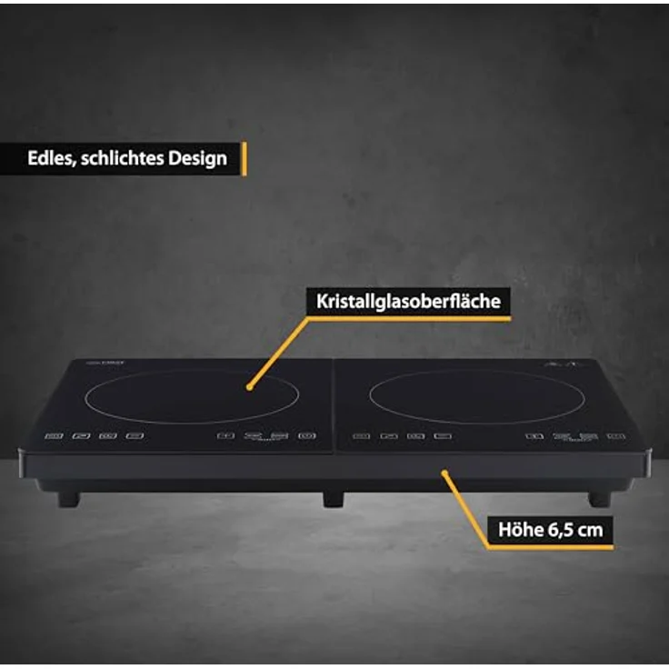 TZS First Austria Induktionskochplatte doppelt | 3500W | 10-stufige Temperaturregelung | Timer | Kindersicherung | Sensor touch control | Camping | mobil – Bild 5