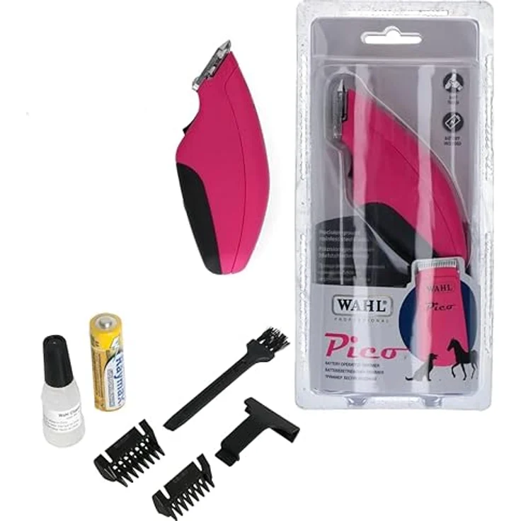 Wahl Pocket Pro Deluxe, Akku-Haarschnitt-Trimmer mit Konturschneider-Set, pink – Bild 4