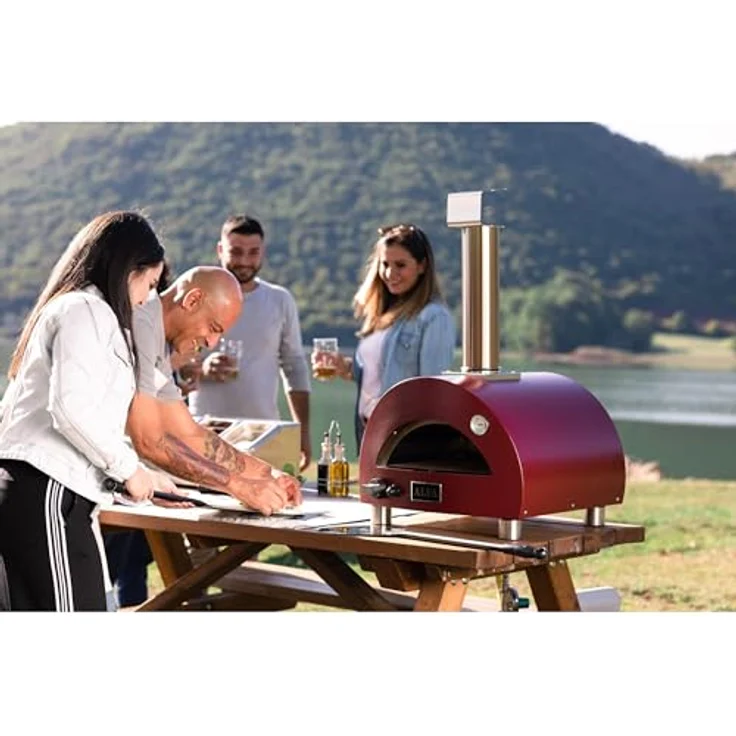 Alfa Forni Tragbarer Gas Pizzaofen MODERNO PORTABLE Antik Rot, mit Heat Genius-Technologie und schnellem Garen – Bild 9