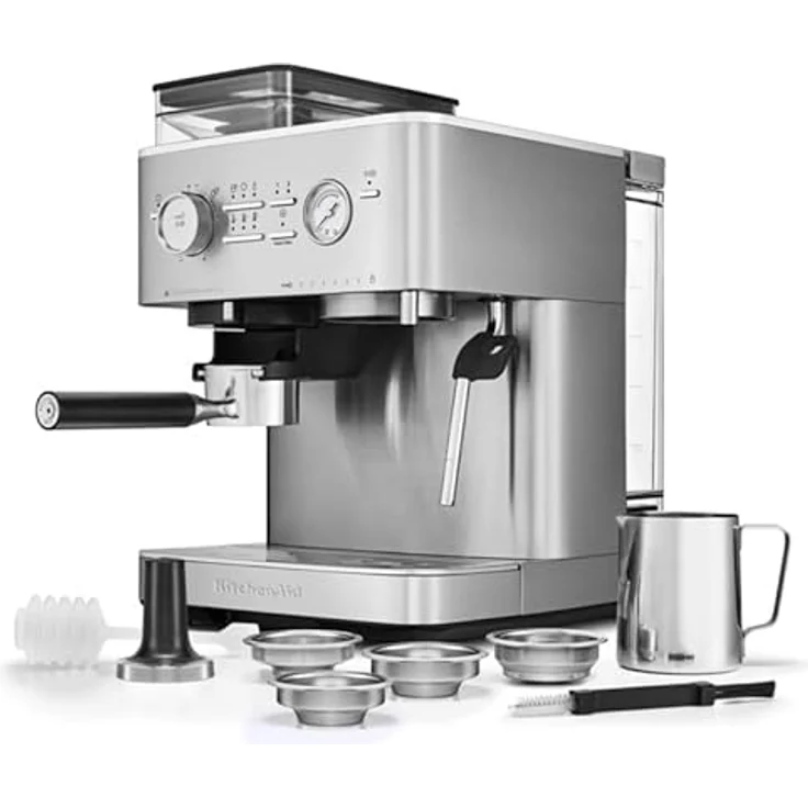 KitchenAid Kaffeehalbautomat 5KES6551 mit leistungsstarker 15-bar Pumpe, Stahlmahlwerk und PID-Temperaturregelung – Bild 2