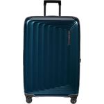 Samsonite Hartschalen-Trolley NUON 75, 4 Rollen, geräumiger Koffer, Trend Reisegepäck Reisekoffer TSA-Zahlenschloss, dark blue