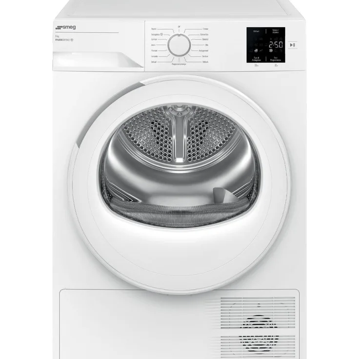 Smeg DR09EE Wäschetrockner Freistehend Frontlader, 9 kg, Wärmepumpentechnologie, Weiß