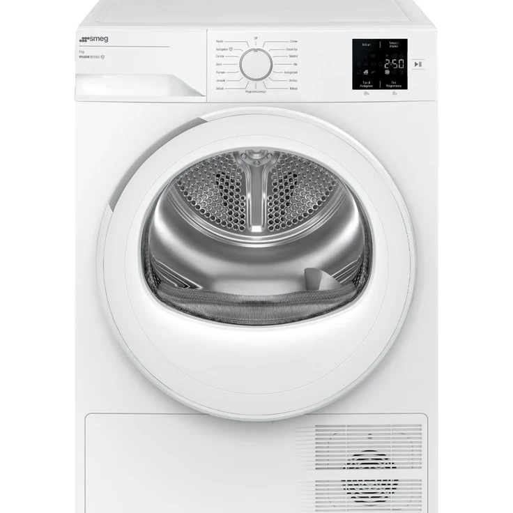Smeg DR09EE Wäschetrockner Freistehend Frontlader, 9 kg, Wärmepumpentechnologie, Weiß