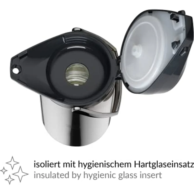 alfi 0987.000.300 Getränkespender, Pumpkanne, Edelstahl poliert 3,0 Liter, 12 Stunden heiß, 24 Stunden kalt – Bild 4