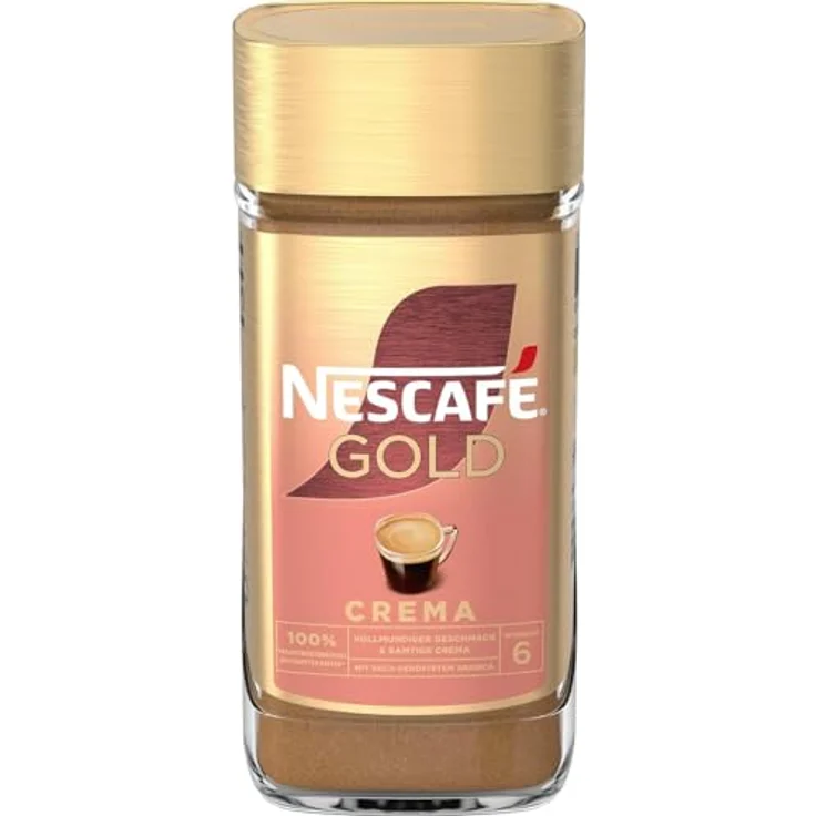 Nescafé Gold Crema, löslicher Bohnenkaffee aus erlesenen Kaffeebohnen, Instant-Pulver, koffeinhaltig & aromatisch, 1er Pack (1 x 200g) – Bild 3