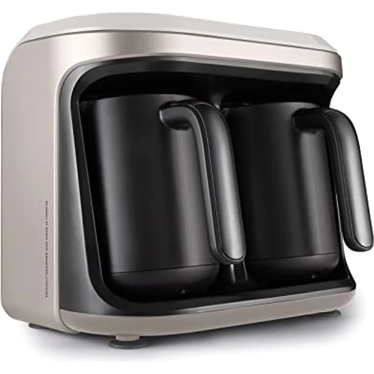 KARACA Hatır Hüps Duet Türkische Kaffeemaschine Beige 1400W Kaffeevollautomat-Coffee Maker, Turkisch Kaffemachinen- Einfach Kaffee Traditional Kaffeekocher – Bild 2