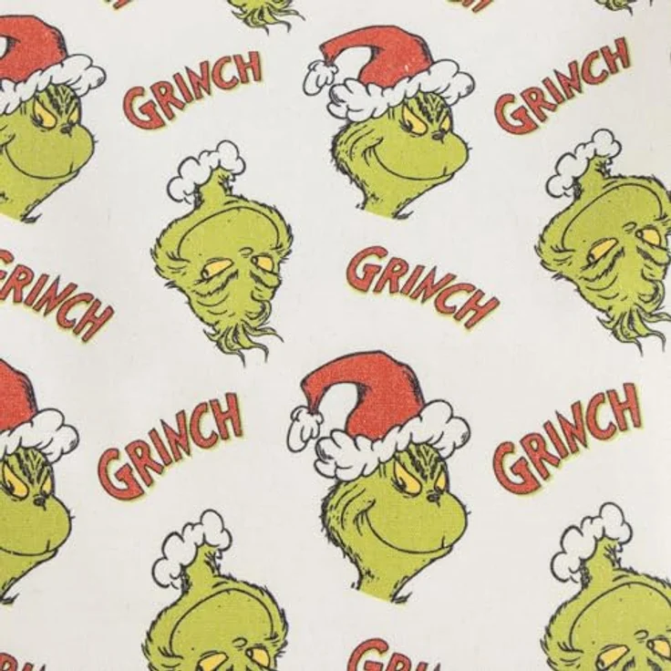 Cerda Shopper Grinch, langlebige Stofftasche für Einkäufe, 36,5 × 20 × 1,5 cm, leicht und robust aus 70 % Polyester und 30 % Baumwolle – Bild 3