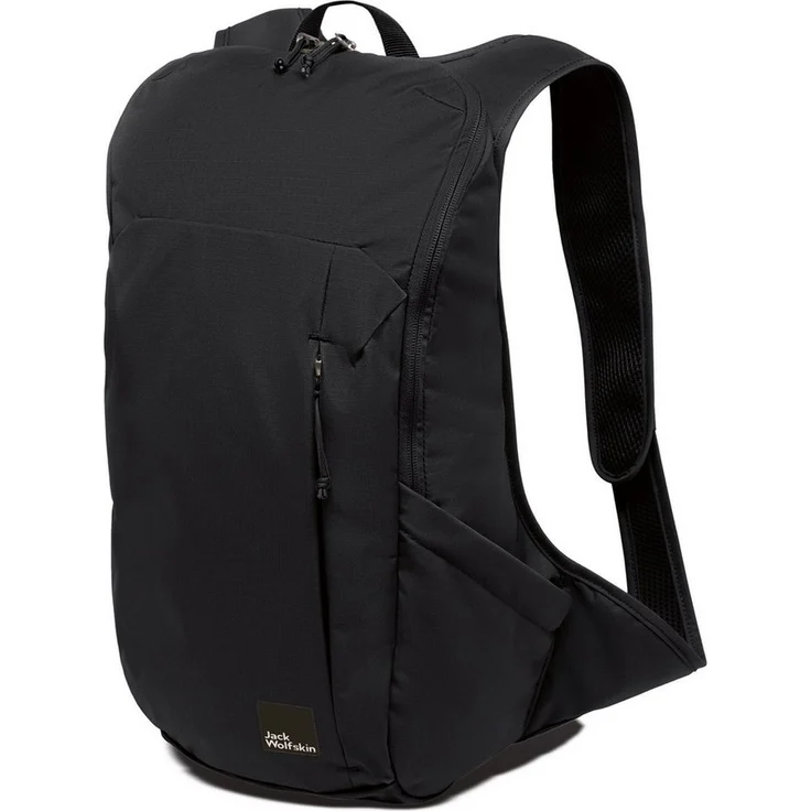 Jack Wolfskin Waimea, leichter Tagesrucksack mit 15 L Volumen, schwarz, gepolstert mit snuggle up Tragesystem, 2 Seitentaschen – Bild 1