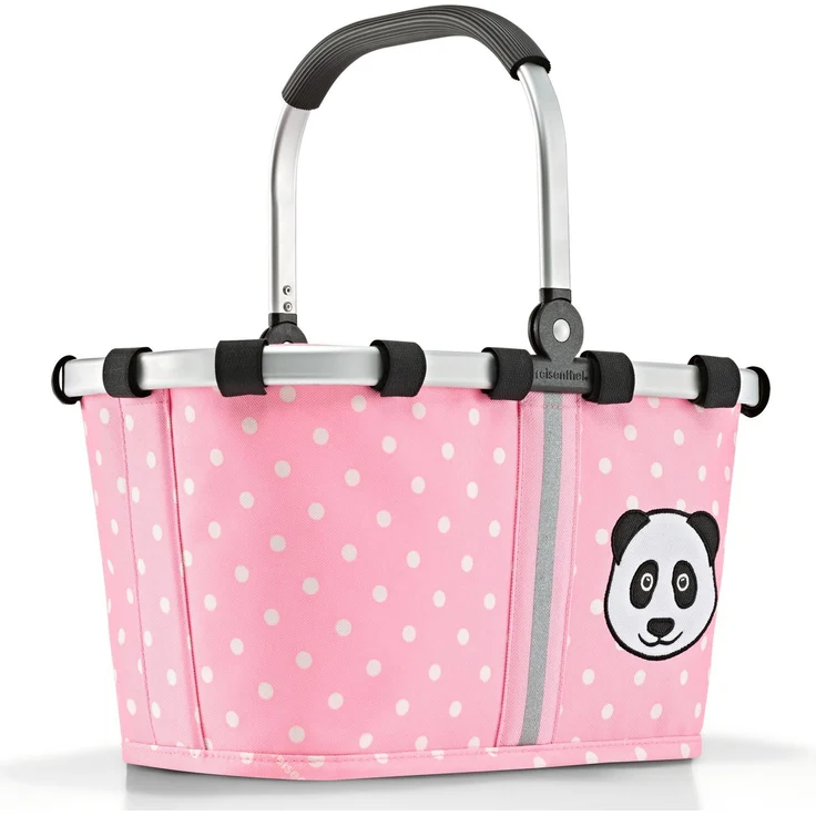 reisenthel, Einkaufshilfe, Einkaufskorb Carrybag XS Kids Panda Dots Pink, Pink – Bild 1