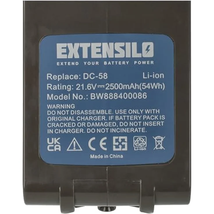 EXTENSILO Akku kompatibel mit Dyson SV07, SV03 Animal Pro, SV04, SV05, SV05 Absolute, SV06, SV06 Fluffy, 2500 mAh, 21,6 V, Li-Ion, schwarz – Bild 5
