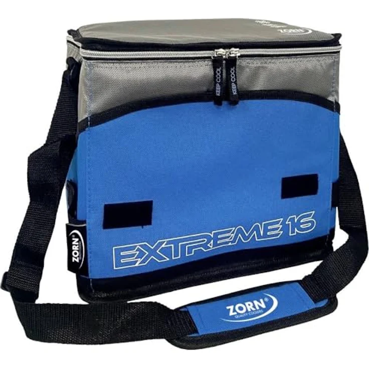 Zorn Extreme 16L Kühlbox, faltbare Kühltasche in Blau-Grau mit passiver Kühltechnologie und 2 Ice-Akkus – Bild 2