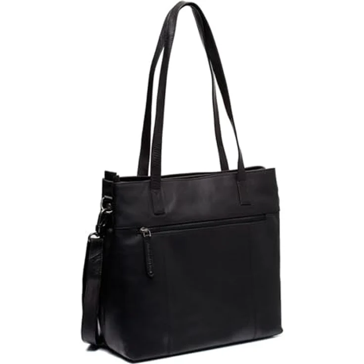 The Chesterfield Brand Nola Shopper 30 cm, Schultertasche aus gewachstem Rindleder im Vintage-Look, schwarz – Bild 2