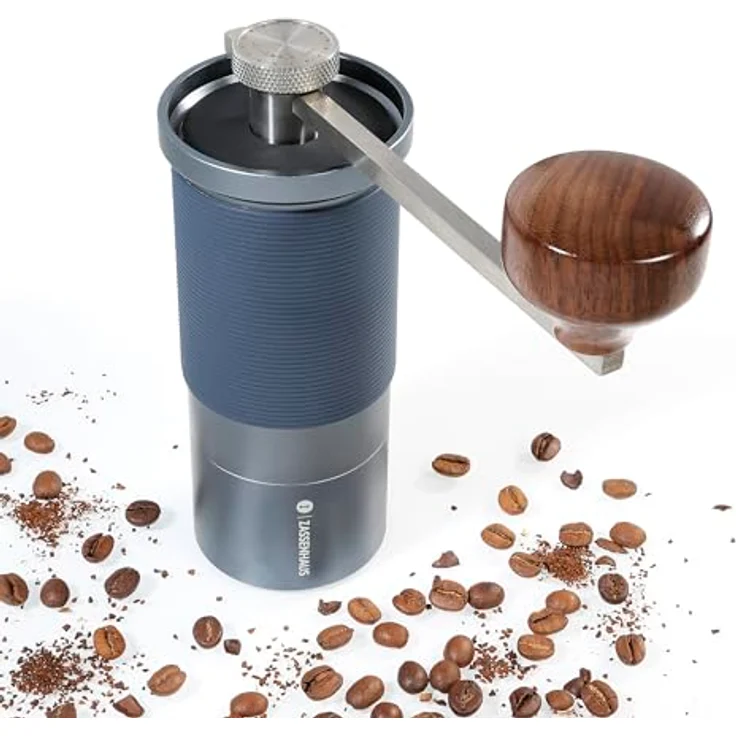 ZASSENHAUS Kaffeemühle MASTER manuell | Coffee Grinder Edelstahl mit einstellbarem Mahlwerk | Espressomühle, Grau – Bild 2