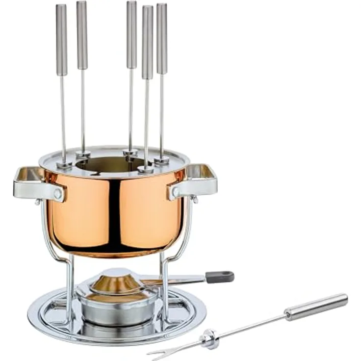 Spring Bourguignonnegabel, Fondue Set, Silber