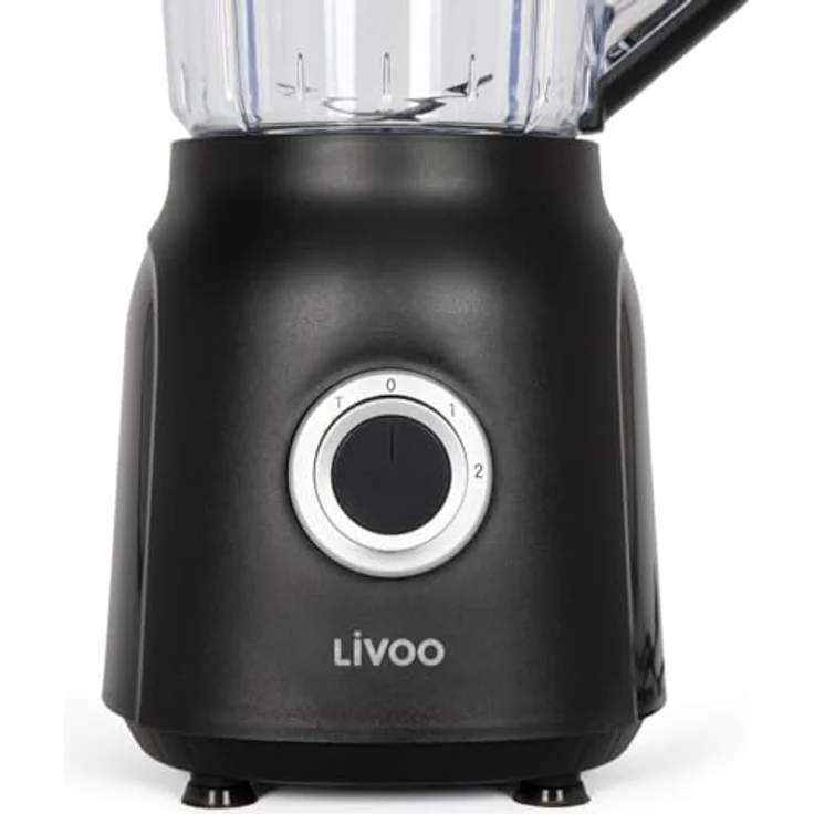 Livoo DOP242N, Standmixer 1,5 l mit 600 W Leistung, schwarzer Edelstahl, 2 Geschwindigkeitsstufen, Turbo-Funktion, spülmaschinenfest, Sicherheitsverriegelung – Bild 3