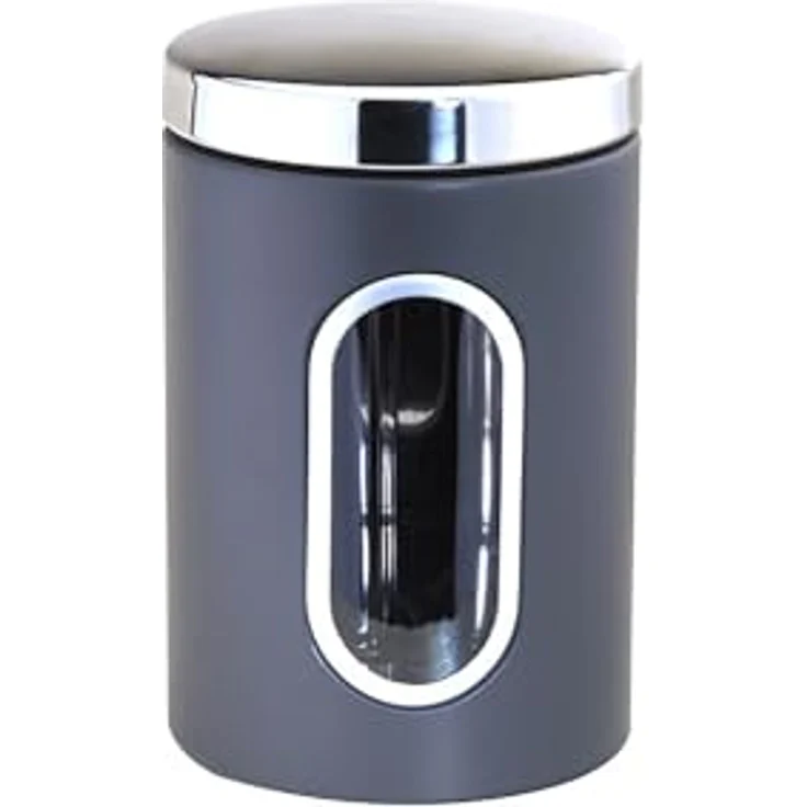 COFI 1453 MICHELINO Edelstahl Aufbewahrungsdose Lebensmitteldose Vorratsdose Serie Nora Grau 1 L