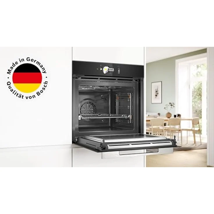 Bosch HMG778NB1 Einbau-Backofen Serie 8, Integrierbarer Backofen 60 x 60cm, Mikrowellenfunktion, TFT-Touchdisplay Pro, Heißluft sanft, Boost-Funktion, Schwarz – Bild 2