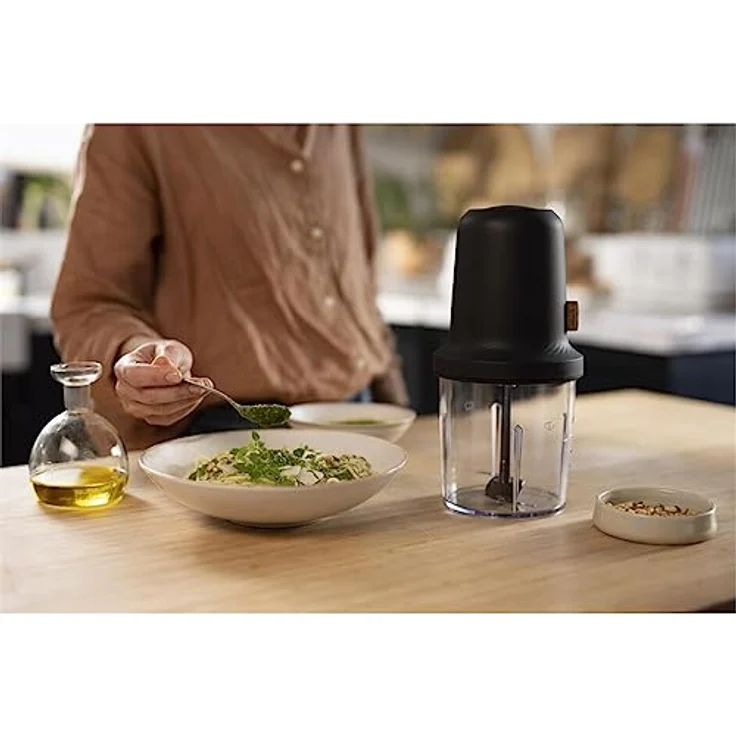 Tefal MQ80E838 Eco Zerkleinerer, 500W, 0,5L, Edelstahlklingen, mattschwarz – Bild 5