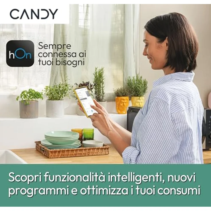 Candy RapidÓ CP 8F9FFW, Freistehender Geschirrspüler für 8 Maßgedecke, Weiß, mit QuickPowerWash-Funktion und hOn-App Steuerung – Bild 5