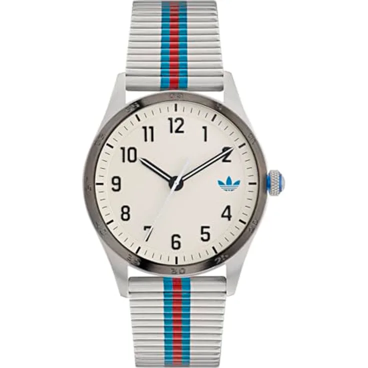 adidas Originals Quarzuhr CODE FOUR AOSY235312I, Unisex Armbanduhr mit analogem Ziffernblatt und Edelstahlarmband