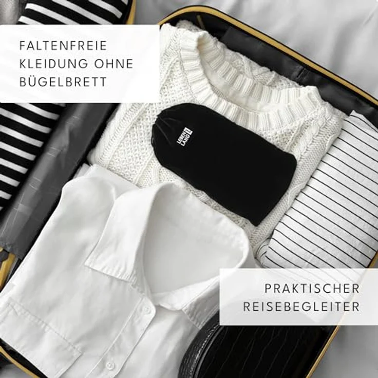 LEBENLANG Steamer Dampfglätter Reise - Kompakt Faltbar & Inkl. Reise Set - Hand Reisesteamer mini handheld Travel Steamers, 900W, blau – Bild 5