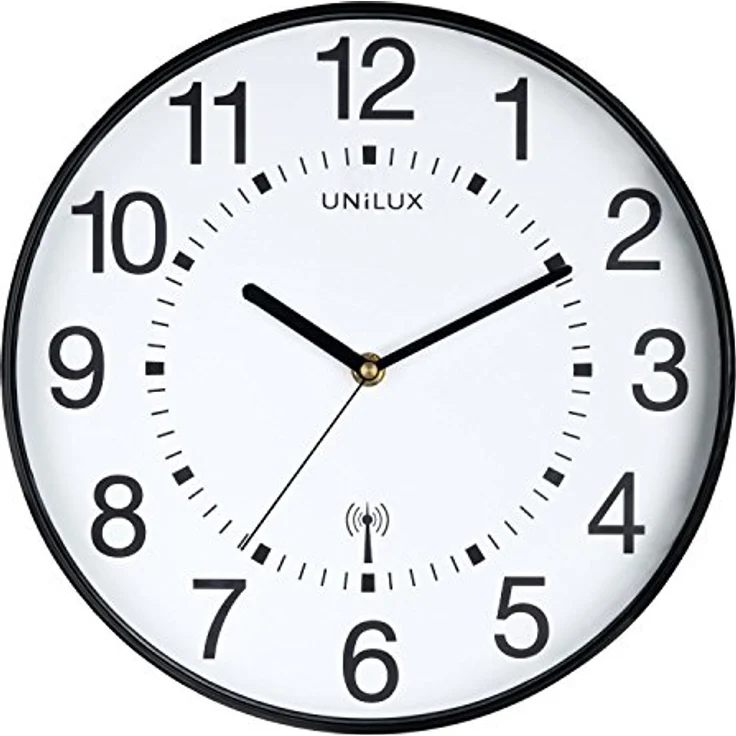 Unilux Funk-Wanduhr Maxi Wave, 37,5cm, schwarz – Bild 1