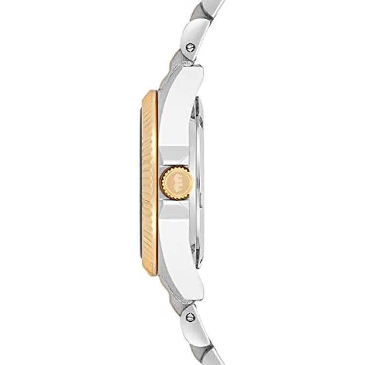 Rhodenwald & Söhne Damen Uhr analog Japan Quarzwerk mit Edelstahl Silber/gelbgold Armband 10010365, Bicolor-Edelstahl-Gehäuse mit Gelbvergoldung, Perlmutt-Zifferblatt, wasserdicht bis 5 ATM – Bild 3