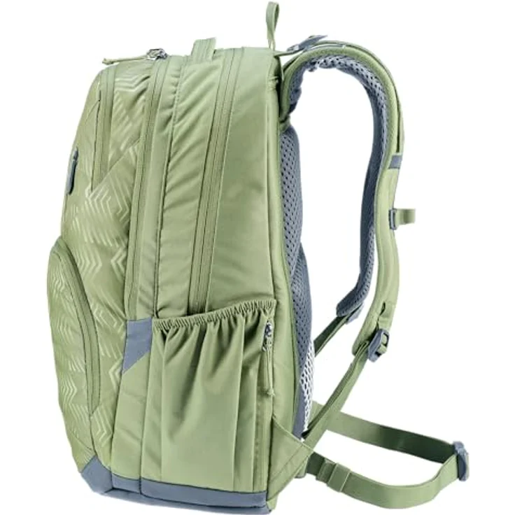Deuter Cotogy Freizeitrucksack, ergonomischer Schulrucksack aus 100% recyceltem PET, grün-grau mit vielseitigen Taschen und rückenschonendem Tragekomfort – Bild 7