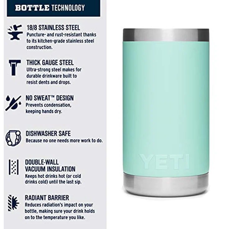 YETI Rambler Jr. 340 ml Kinderflasche mit Strohhalmverschluss, Seafoam, Thermoskanne – Bild 3