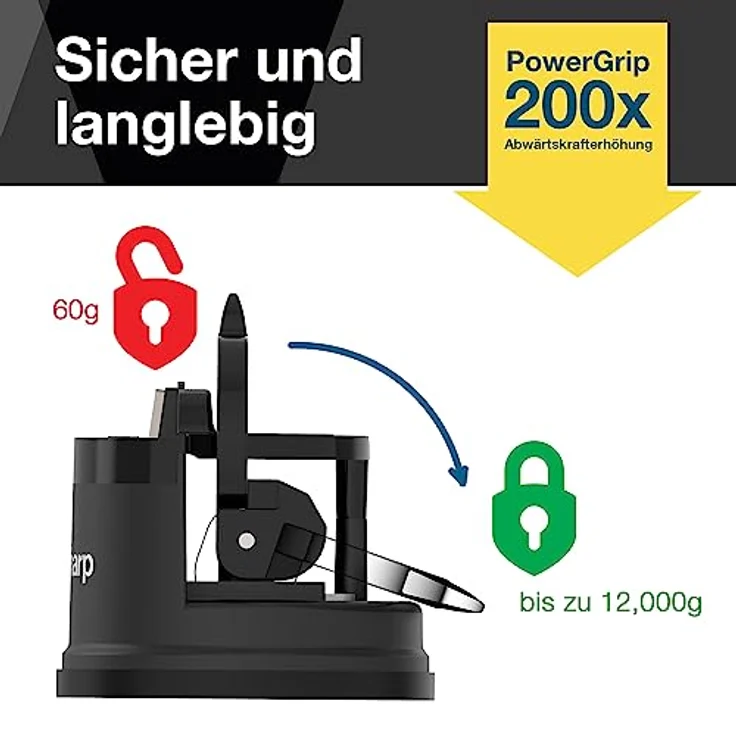 AnySharp Messerschaerfer mit Saugnapf, Schwarz – Bild 3
