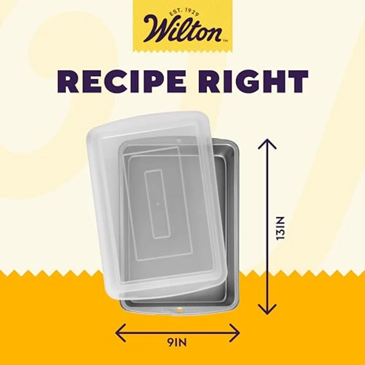 Wilton 2105-962 Rechteckige Backform, Recipe Right, Antihaft 33 x 22,8 x 5 cm – Bild 2