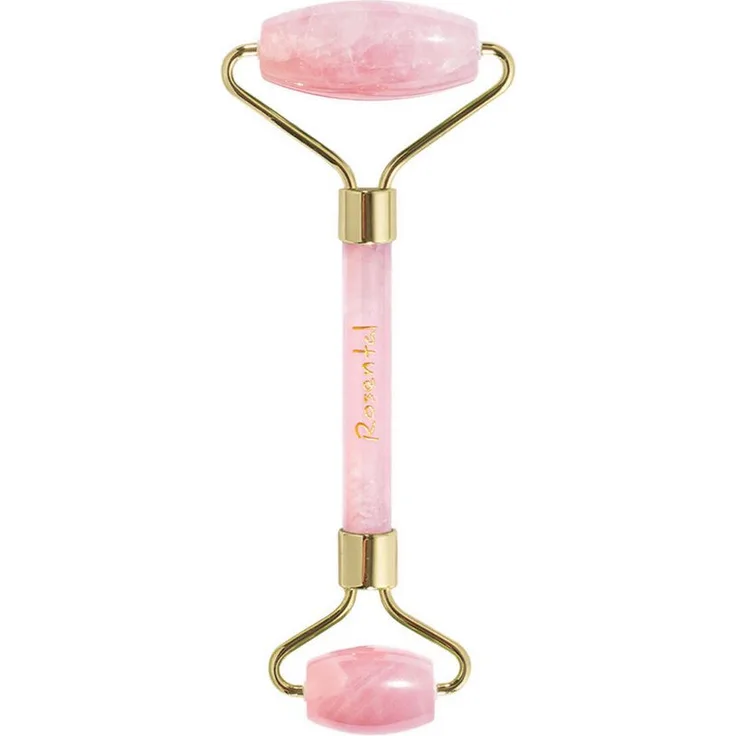 Rosental Organics Rose Quartz Roller, Gesichtsmassagegerät aus 100% natürlichen Rosenquarz