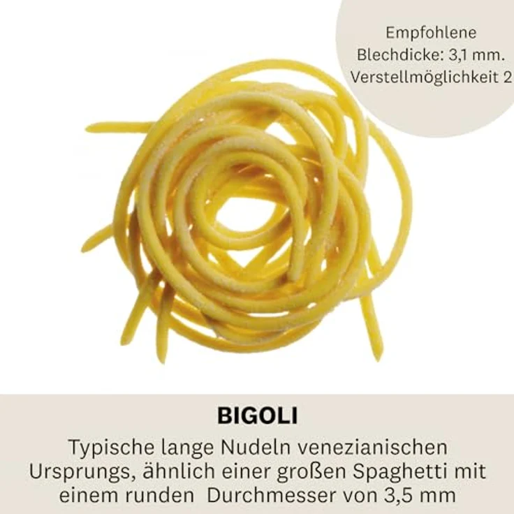 Marcato AC-150-BIG Atlas Bigoli Aufsatzstück, Stahl, Silber – Bild 5