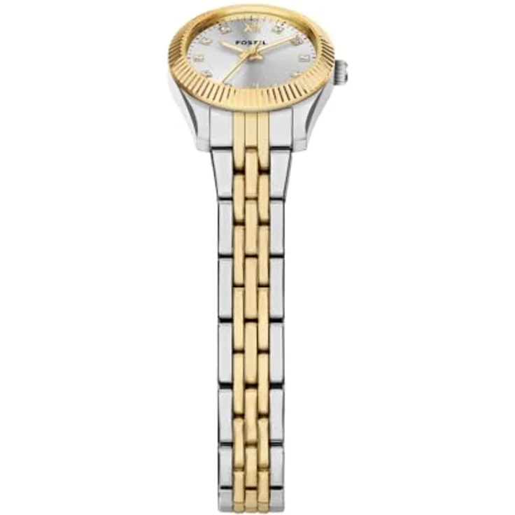 Fossil Scarlette Damen 20MM Edelstahl-Uhr, silberfarben, präzises 3-Zeiger-Quarzwerk, kratzfestes Mineralglas, bis 50 m wasserdicht, ES5473 – Bild 4