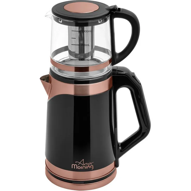 ANY MORNING Wasserkocher Any Morning Teeautomat, 1500 W, 2 l, elegantes Design mit blauer LED-Anzeige - Preisvergleich