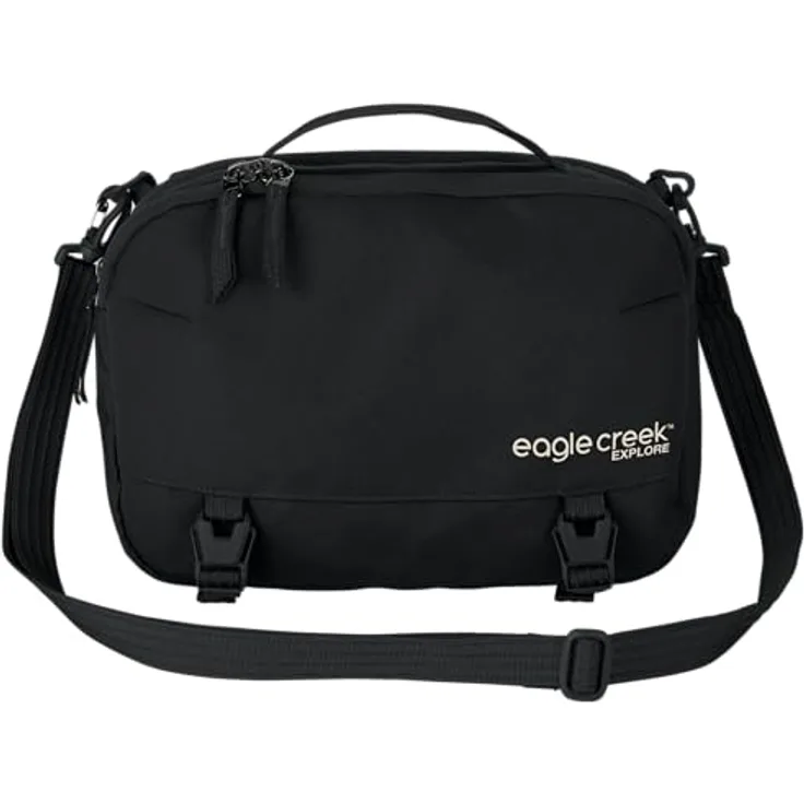 Eagle Creek Explore Umhängetasche, 30 cm, schwarz, aus 100% Polyester, 21 Liter Volumen