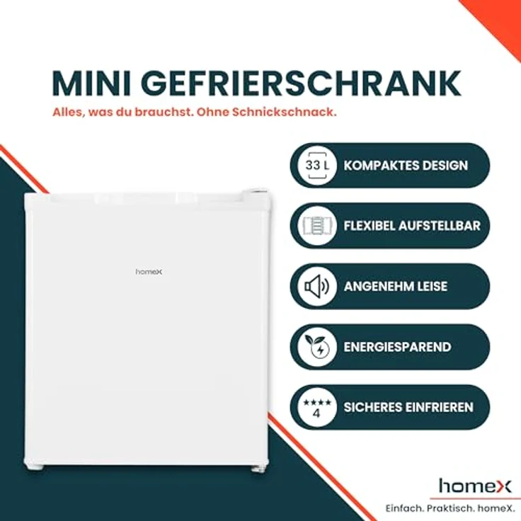 homeX FM1015-W Gefrierschrank, freistehend, Energieklasse E – Bild 3