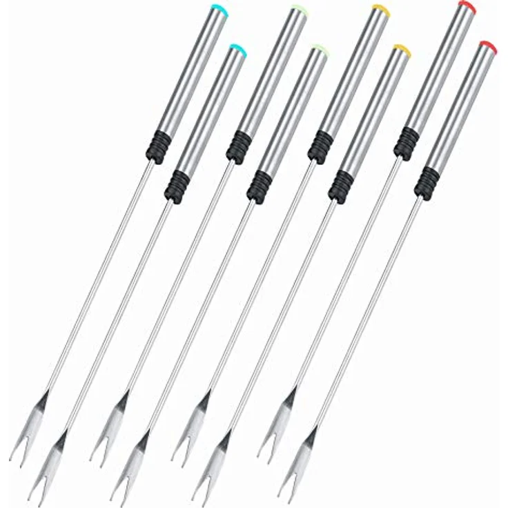 Silva PK-F 140 Fondue, elegantes Inox-Schwarz Design mit 1500 Watt Heizleistung und 8 Gabeln – Bild 6