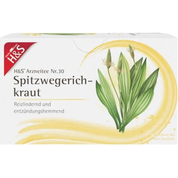 H&S Spitzwegerichkraut Filterbeutel, Arzneikräutertee leicht bitter, 20 x 1,5 g – Bild 1