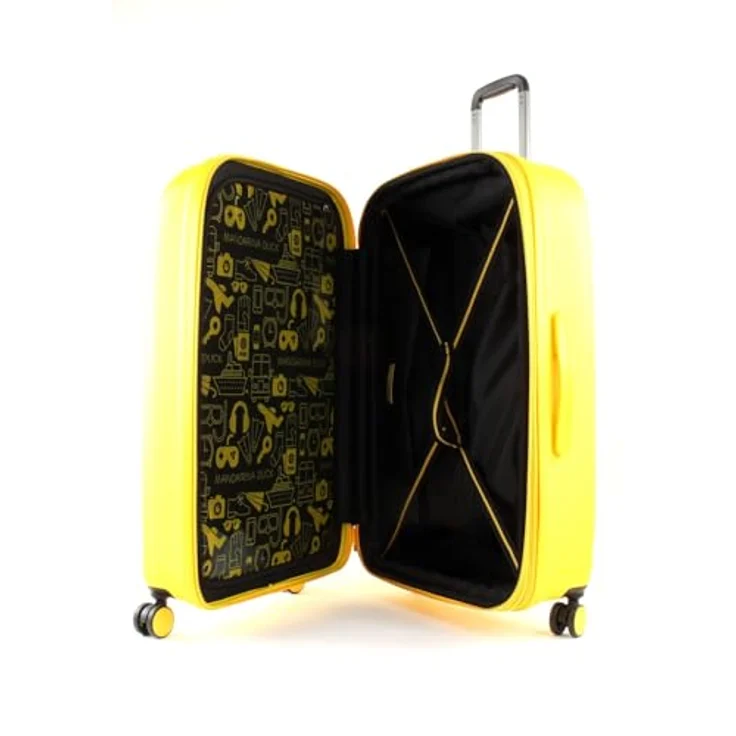 Mandarine Duck LOGODUCK + Trolley L EXP Duck Yellow (Gelb) 49 x 75 x 31/34 (BxHxB), Erweiterbarer Hartschalen-Trolley mit TSA Zahlenschloss – Bild 3