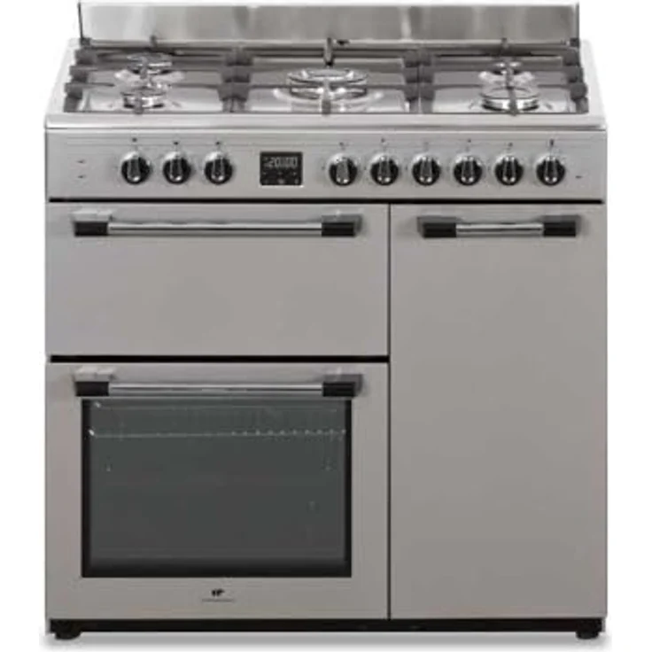 Continental Edison CECP903FIX Gasherd, 5-flammig, 3 Elektroöfen, Edelstahl, 90 cm breit – Bild 1