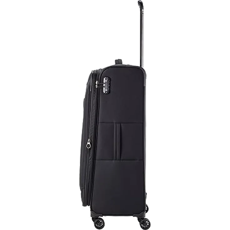 travelite 4-Rad Koffer Größe L Weichschale, Gepäck Serie CHIOS mit Dehnfalte + Kantenschutz, Trolley in zeitloser Optik, 78 cm, 90 - 97 Liter, Schwarz – Bild 3