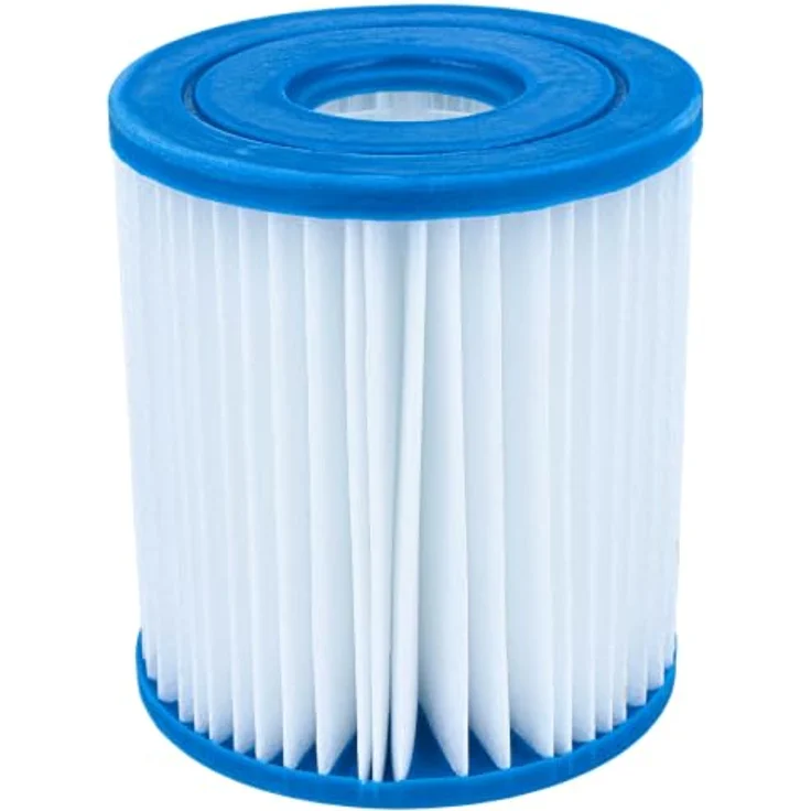 vhbw Filterkartusche kompatibel mit Intex 28201EH, 28602, 28601, 28601EG, Wasserfilter mit hoher Filterfeinheit, Blau Weiß – Bild 1